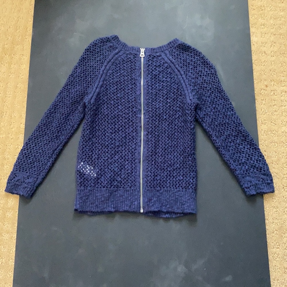 Cardigan Sweater In Navy Color - Picture 2 of 4
